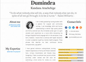 Dumindra's Résumé